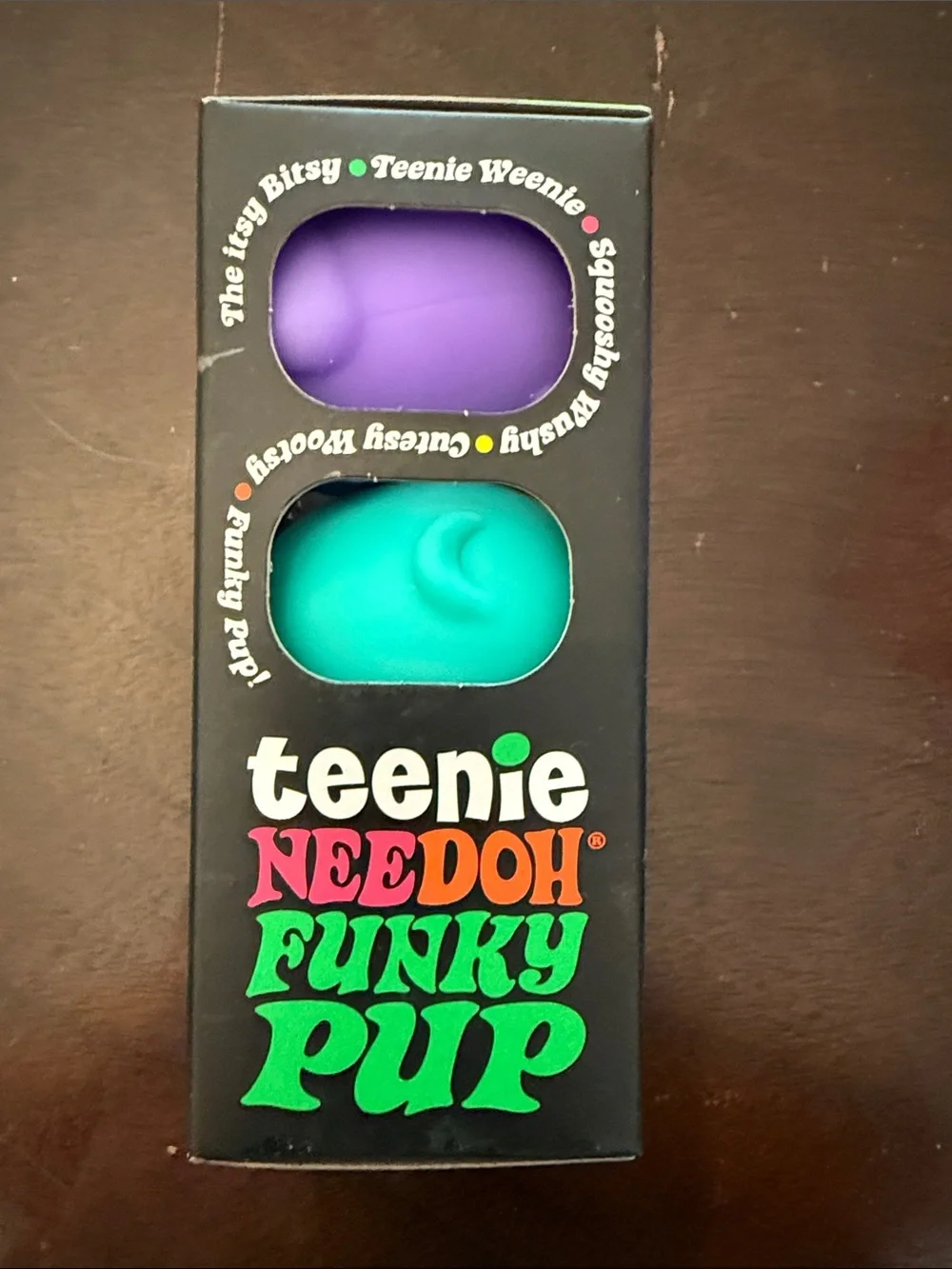 Teenie NeeDoh Funky Pup Squeeze Toy 3-Pack - Purple & Pink